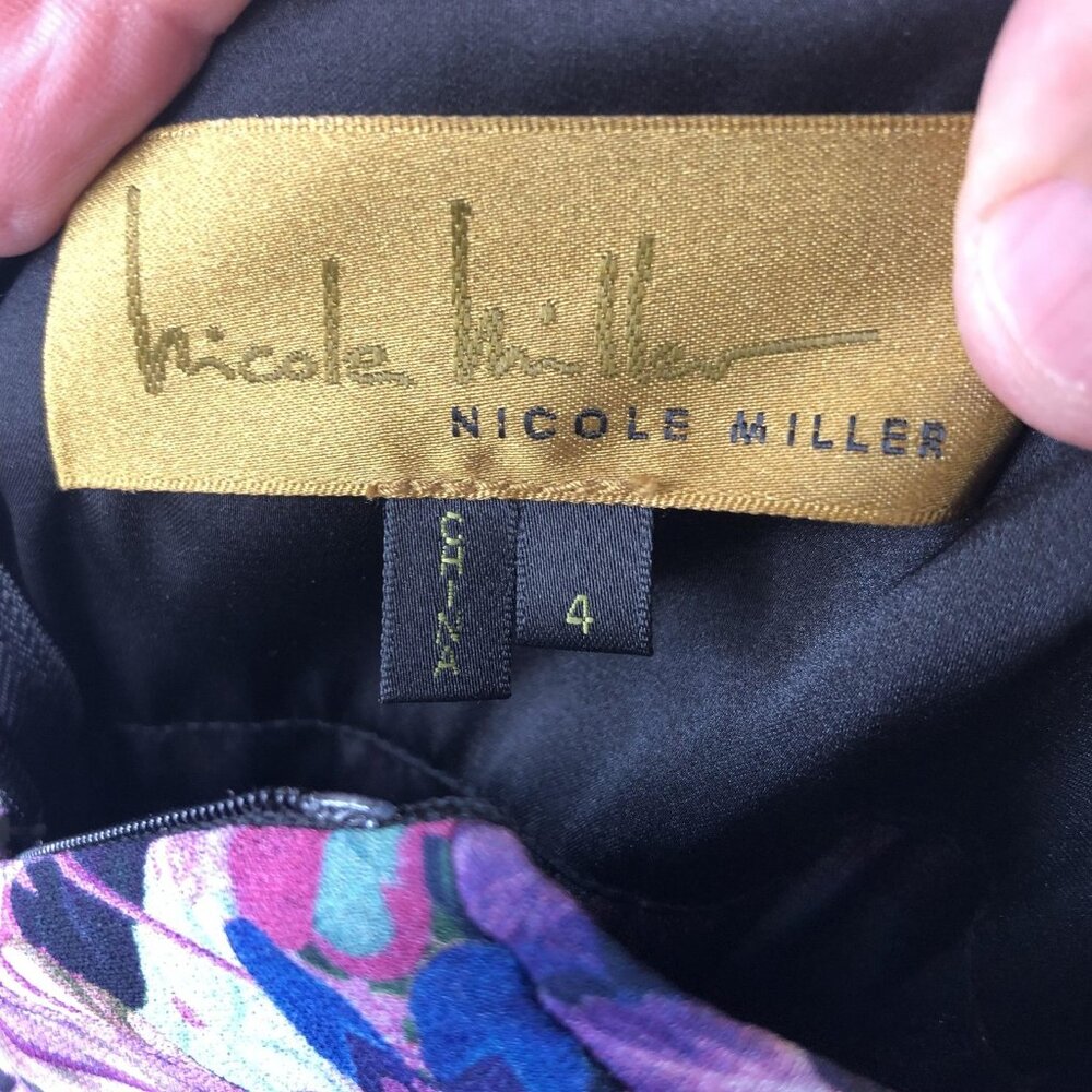 Nicole Miller Dress Womens 4 Halter Maxi Floral Wedding Party Formal Event - Picture 8 of 16